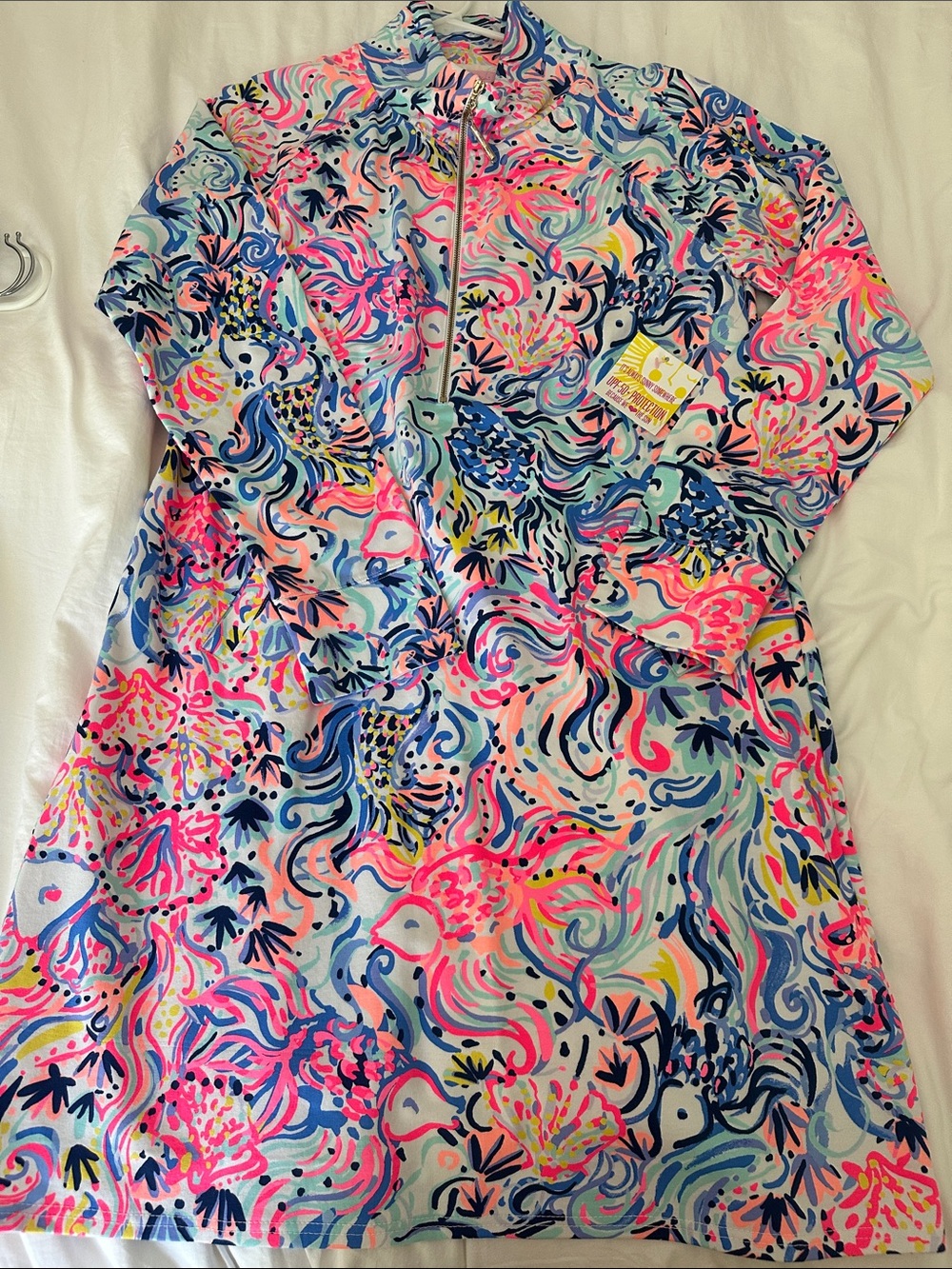 Lilly Pulitzer, UPF 50+ Skipper Dress in So Sofishticated, Size L